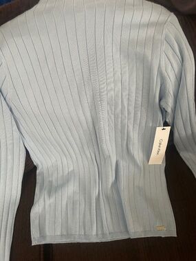 Calvin Klein Women's Viscose Blend Rib Mock Neck Sweater